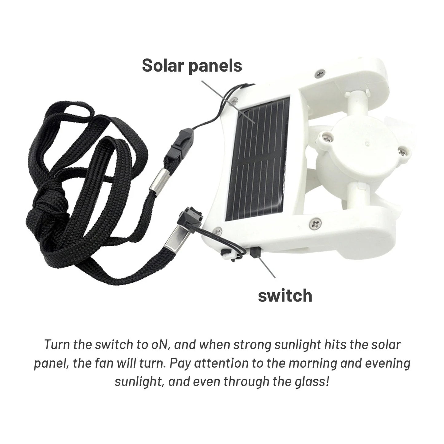 Portable Solarfan, Solar Powerhat Clip on Mini Fan Pocket Clips Solar Hat Sport Fan USB Hanging Cooler for Indoor Ourdoor Summer Clearance