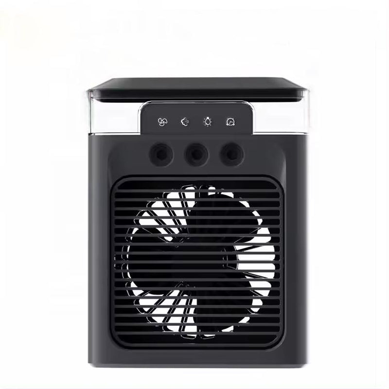 2025 New Electric Portable Air Conditioner Fan, Multi-Function 4 in 1 Mini Personal Air Conditioner, 900ML Large Water Tank, 3 Wind Speeds, 7 Color LED, Silent Noise Reduction Indoor Cooler, Suitable for Pet Cooling, Office, Tent, Bedroom